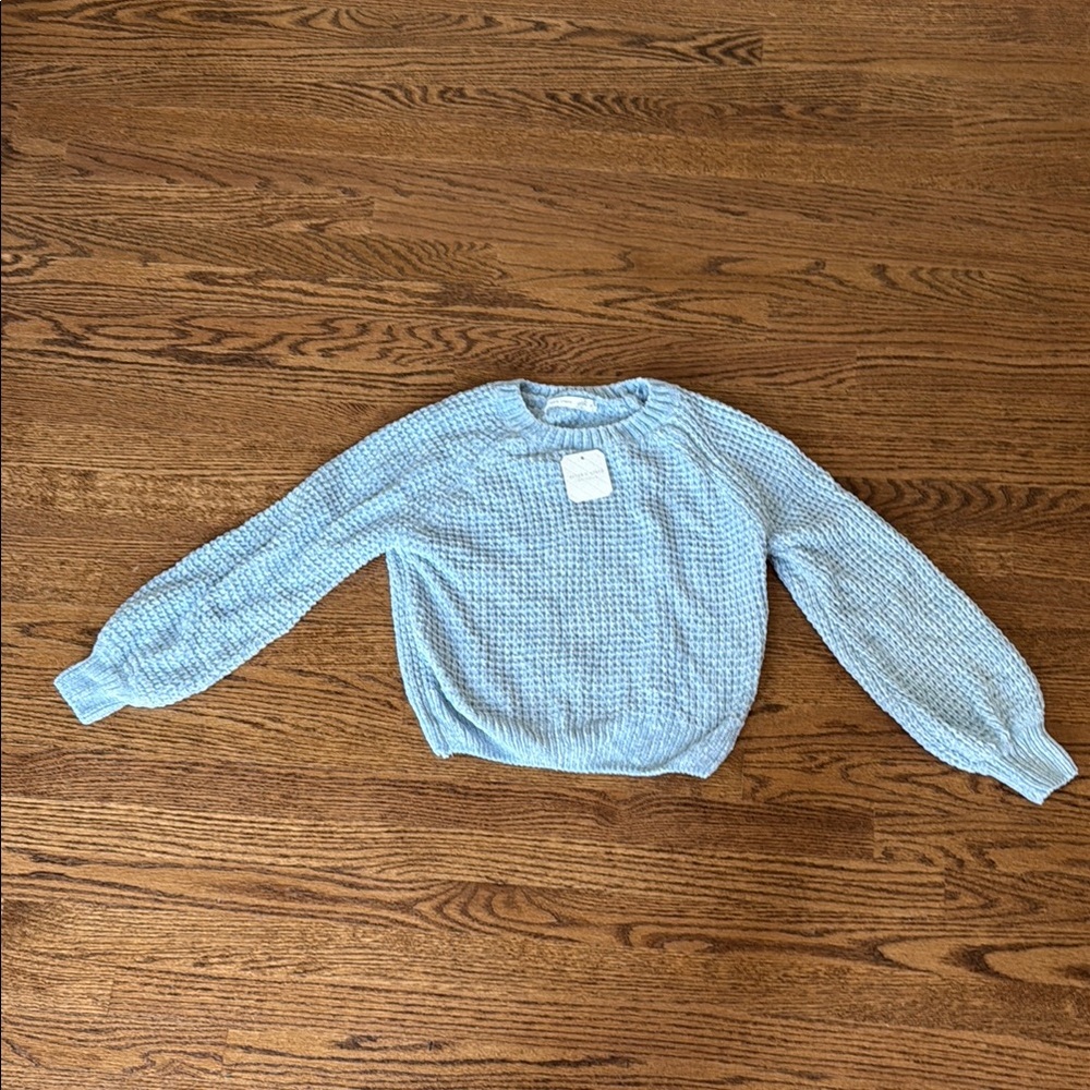 Light Blue Textured Super Soft Sweater NWT AS size S